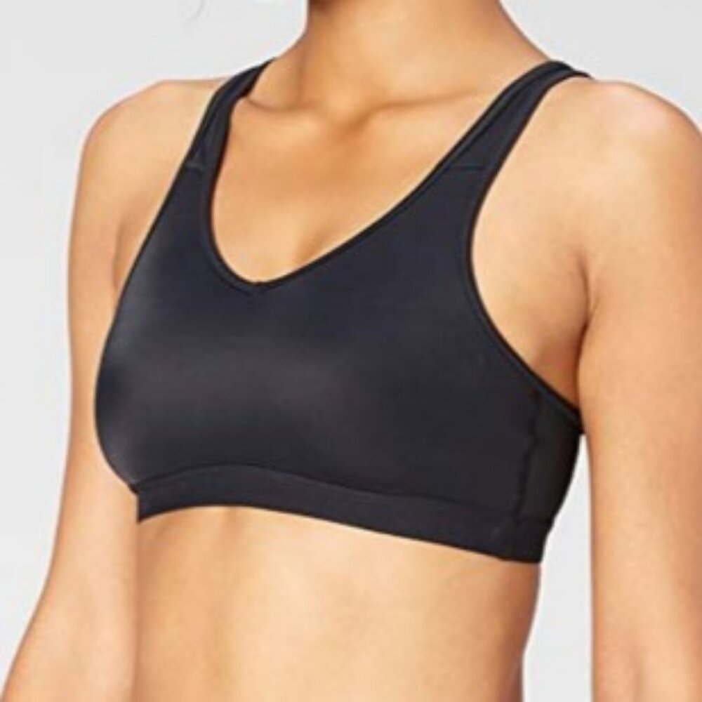 Core 10 Black Light Support Strappy Back Unique Sports Bra 34 C/D - Picture 3 of 8